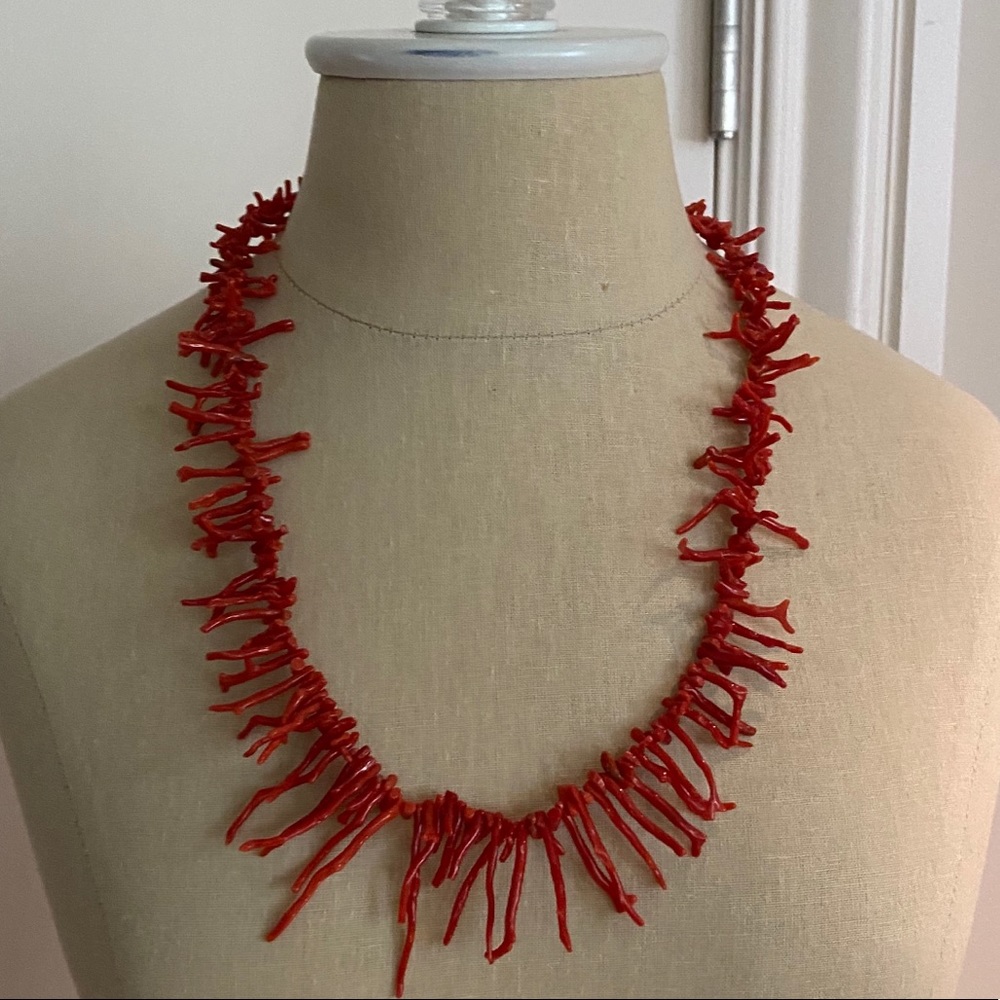 Imitation Red Coral Necklace